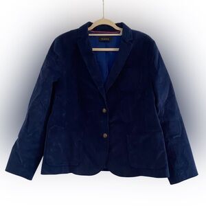 Talbots Corduroy Blazer Jacket Navy Size XL